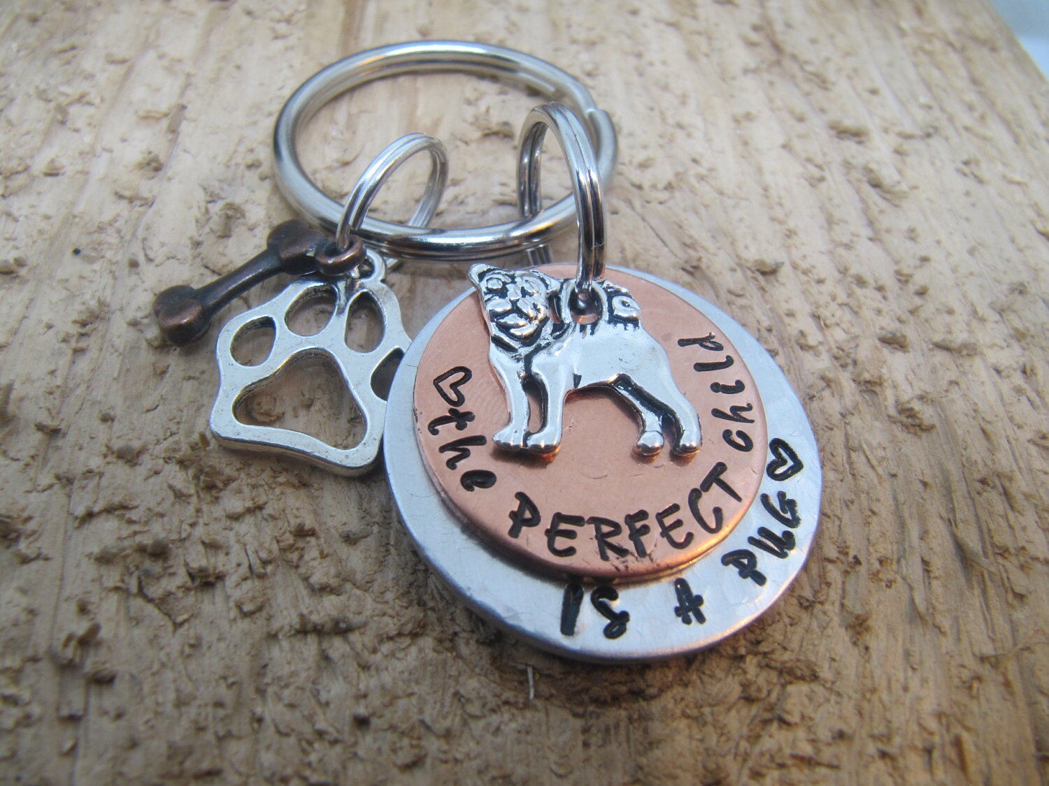 PUG MARK CIRCULAR KEY RING main image 0