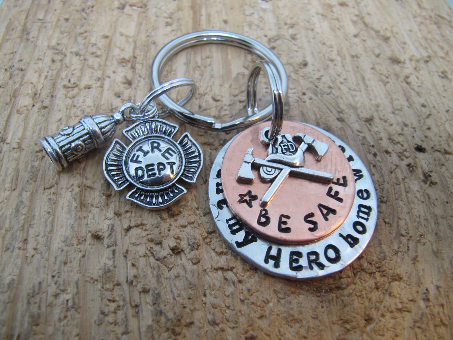 Fire Fighter Key Chain Gift for Fireman Fire Fighter Be Etsy