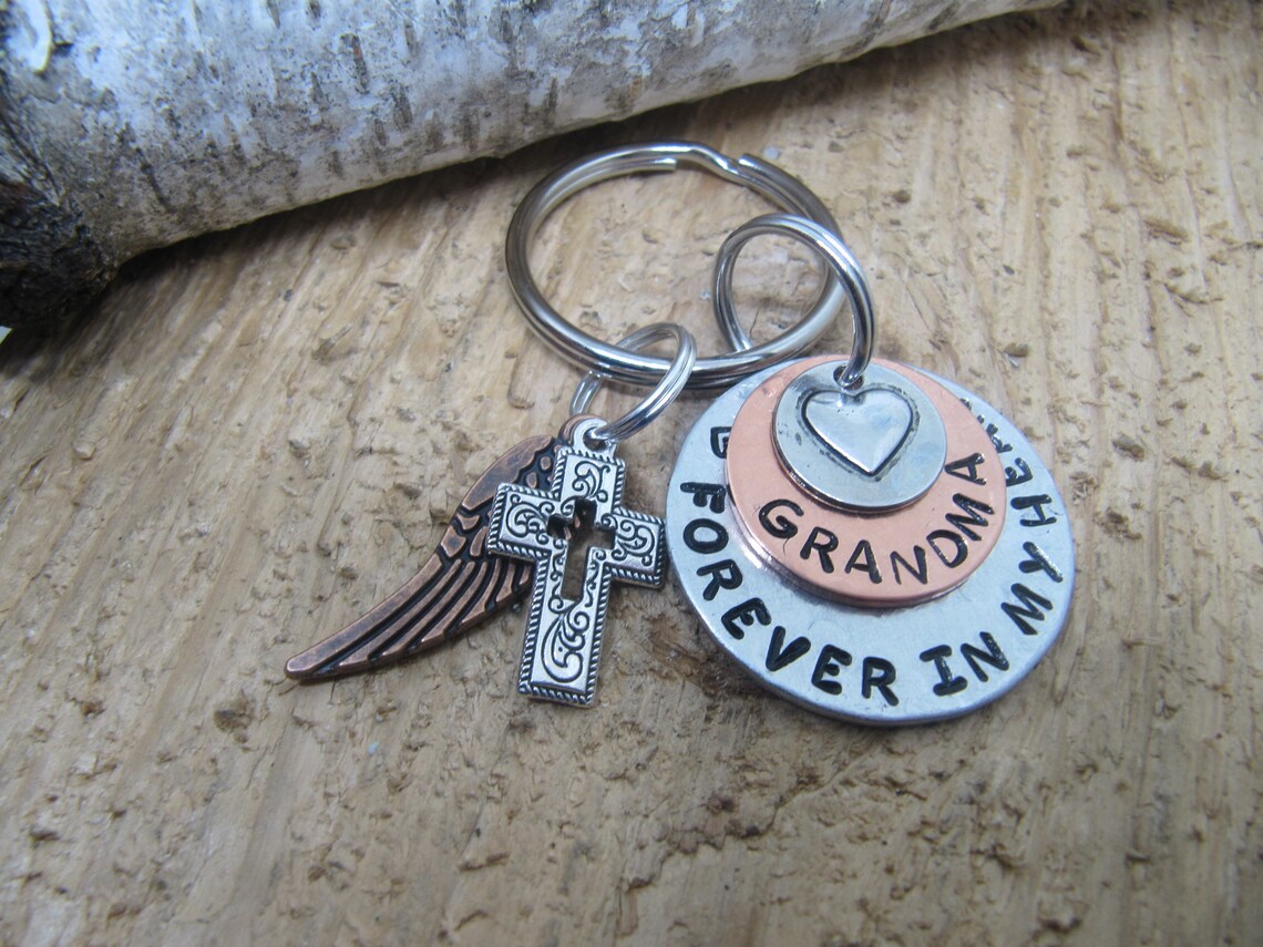 Grandma Memorial, Memorial Key Chain , Loss of Grandma, Key Chain for ...