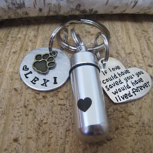 Pet memorial, Pet urn, Urn keychain, Loss of Dog, loss of cat, Cat memorial, Pet memorial key chain, Dog memorial, Pet urn key chain, Urn