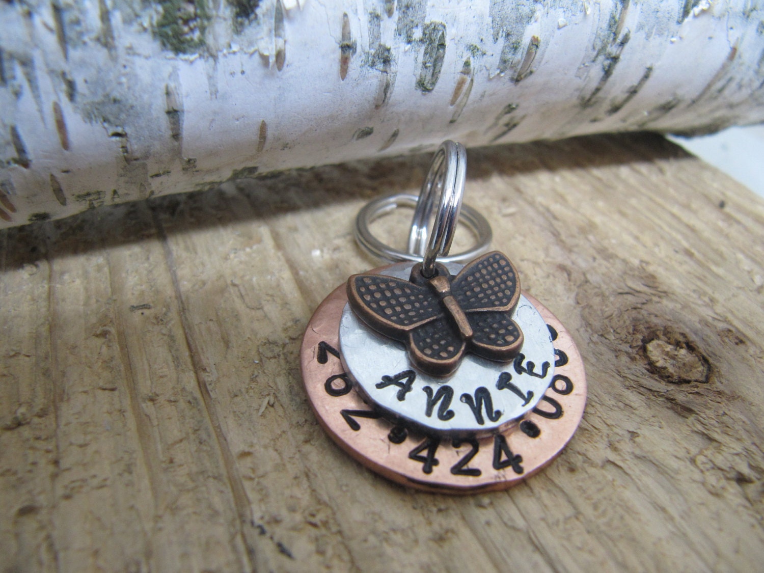 Pet ID Tag Pet Name Tag Cat ID Tag Dog ID Ta Hand Stamped Etsy