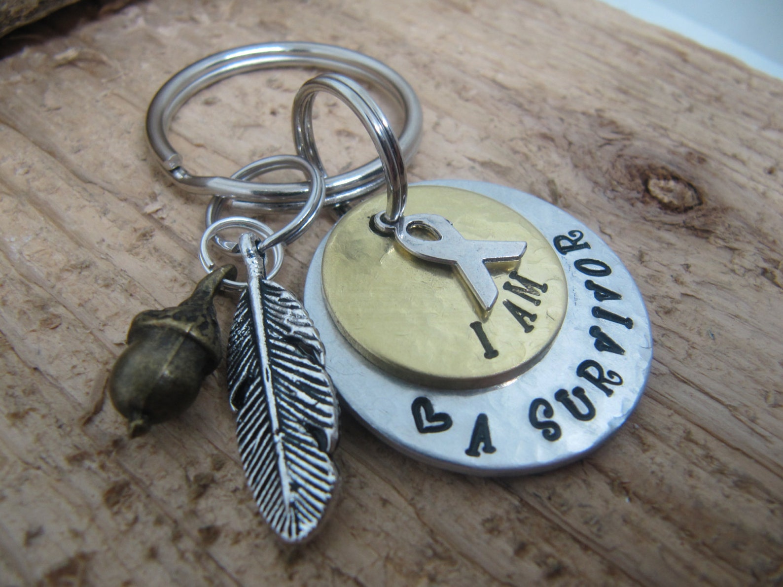 Hand Stamped Key Chain, Cancer, Jewelry,gift for Cancer Patient, I Am a ...