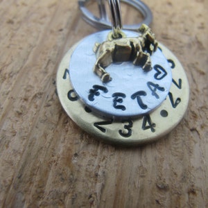 goat tag,personalized goat tags,goat name tag,pet ID ,custom goat id tag,hand stamped pet tag,hanstamped pet id tag,goat name tag