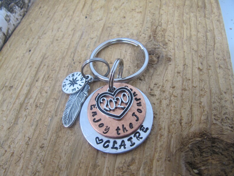 Enjoy the Journey keychain High School Graduation gift Graduation keychain Graduation 2021 College graduation 2021 Graduation 2021