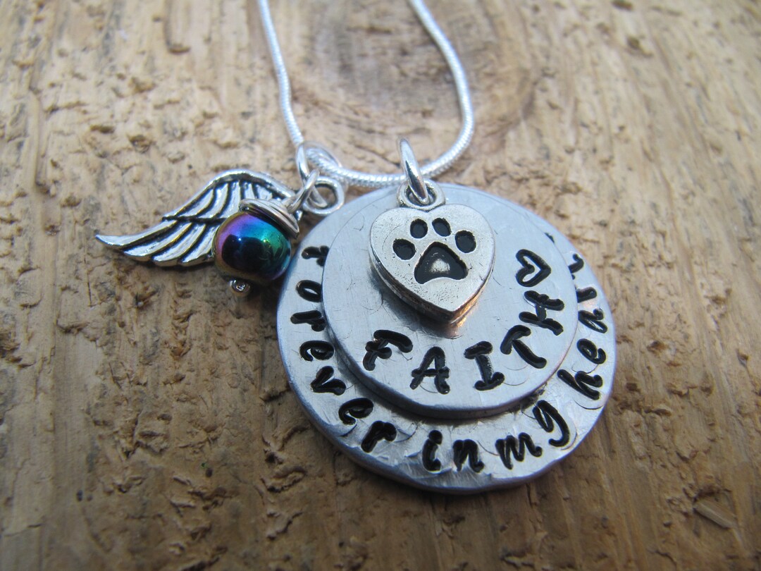 Pet Memorial Jewelry, Gift for Loss of Pet, Dog Memorial Necklace ...
