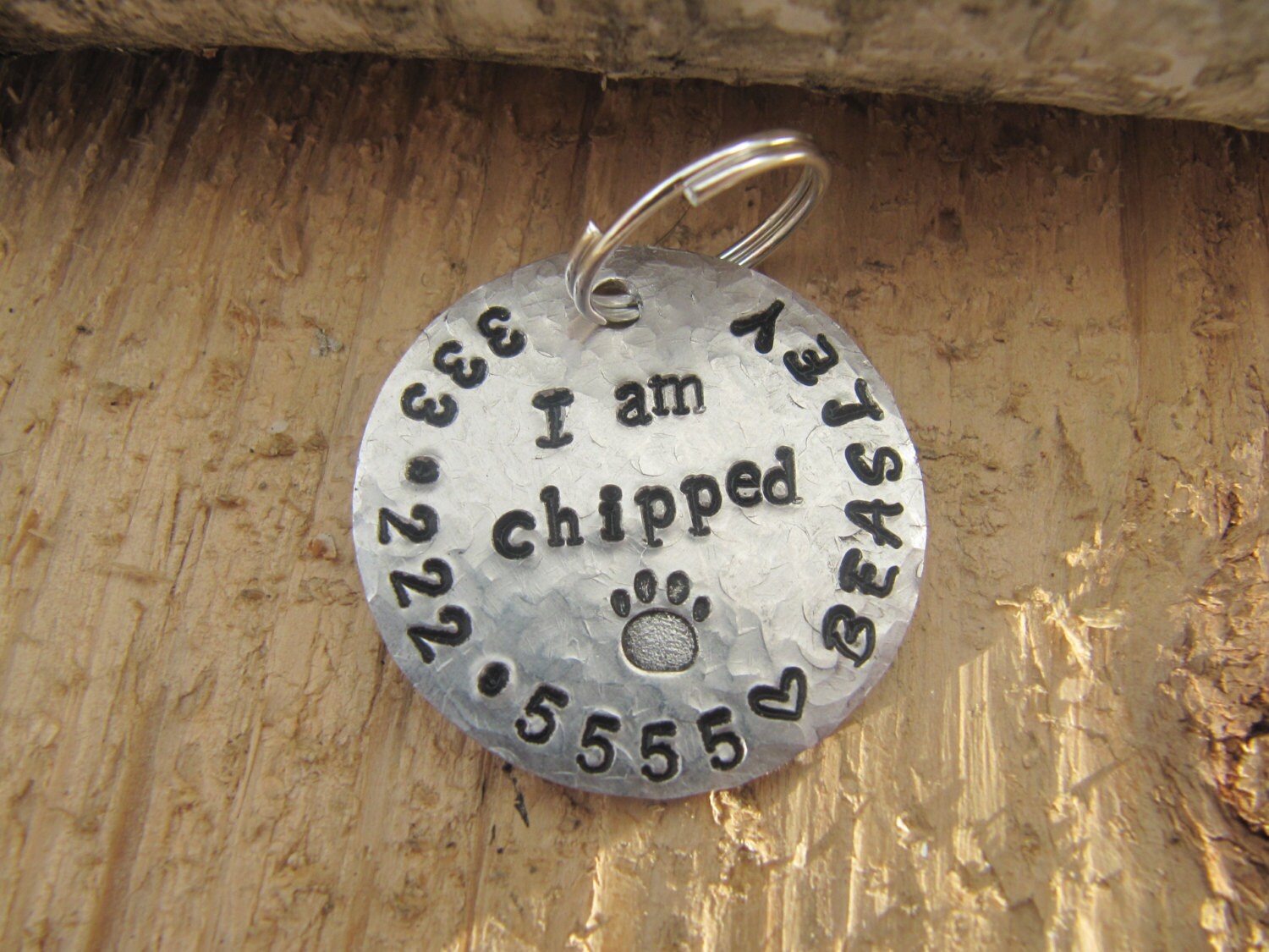 Pet ID Tag I Am Micro Chipped Tag for Medium Size Dogcustom Etsy