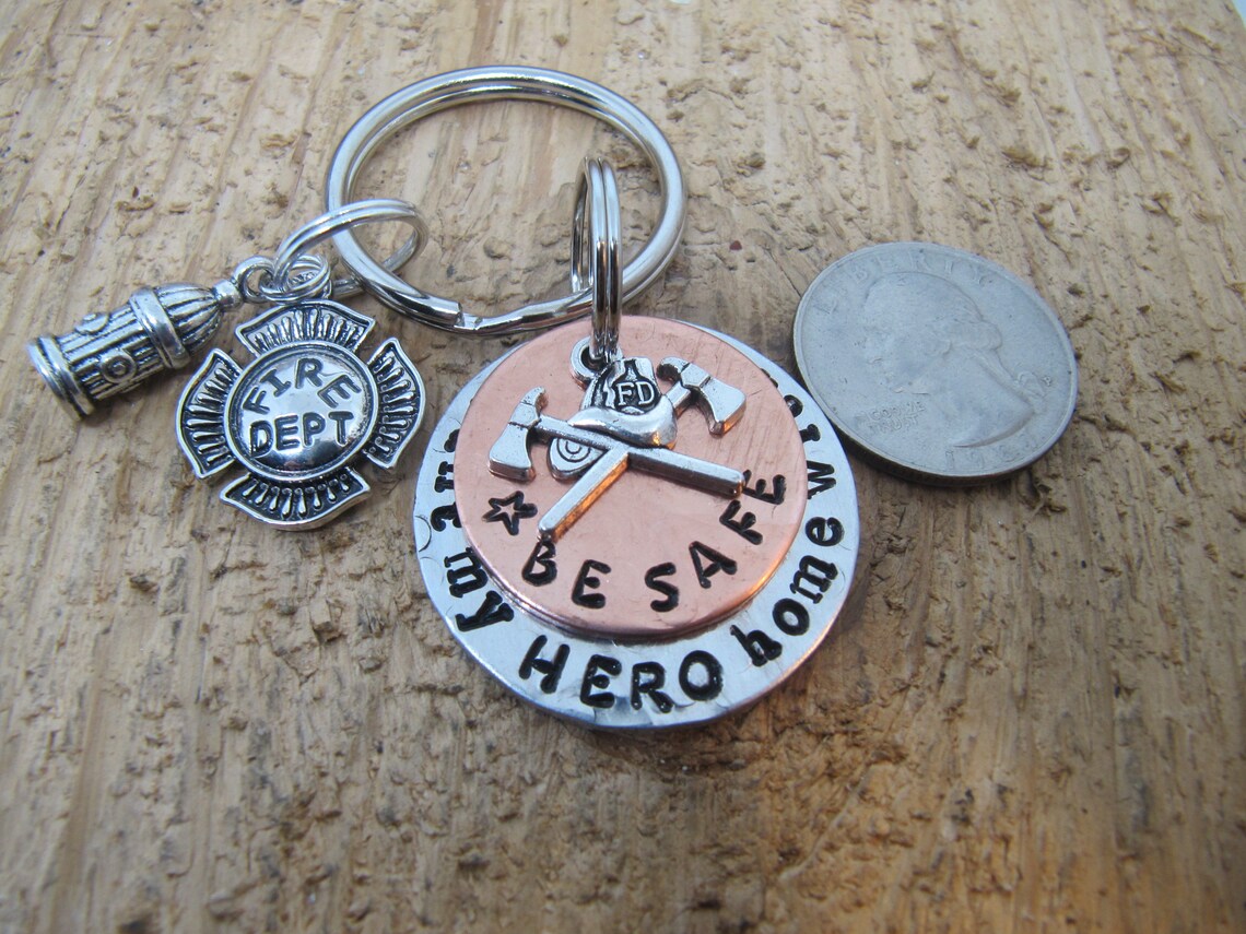 Fire Fighter Key Chain Gift for Fireman Fire Fighter Be Etsy