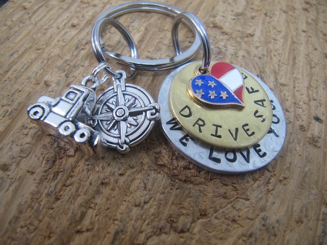 Semitruck Keychain Semi Driver Key Chain Keychain for Semi Etsy