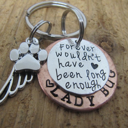 Dog memorial, Cat memorial,  Pet memorial key chain, loss of pet, Sympathy gift,  loss of pet, Forever wouldnt have been long enough