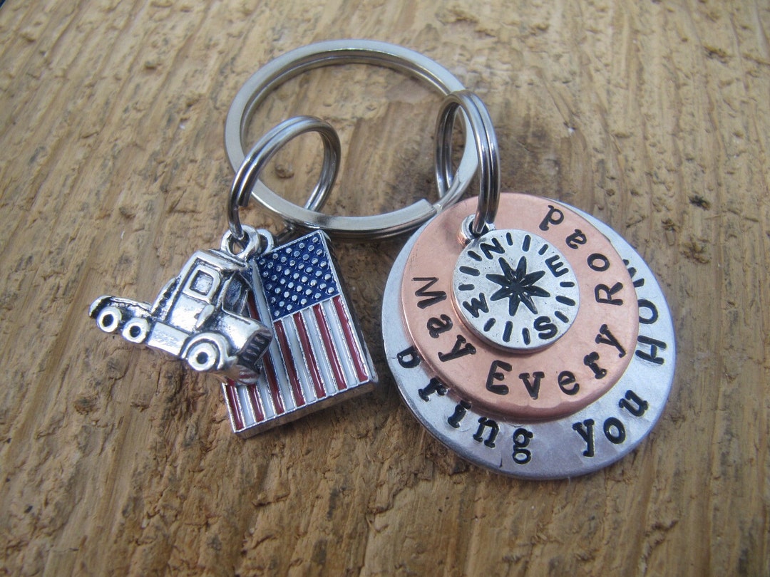 Semitruck Keychain, Semi Driver Key Chain, Keychain for Semi Driver