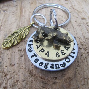 Fathers Day Gift, Personalized Daddy Gift, Gift for Dad, Papa Bear Key ...