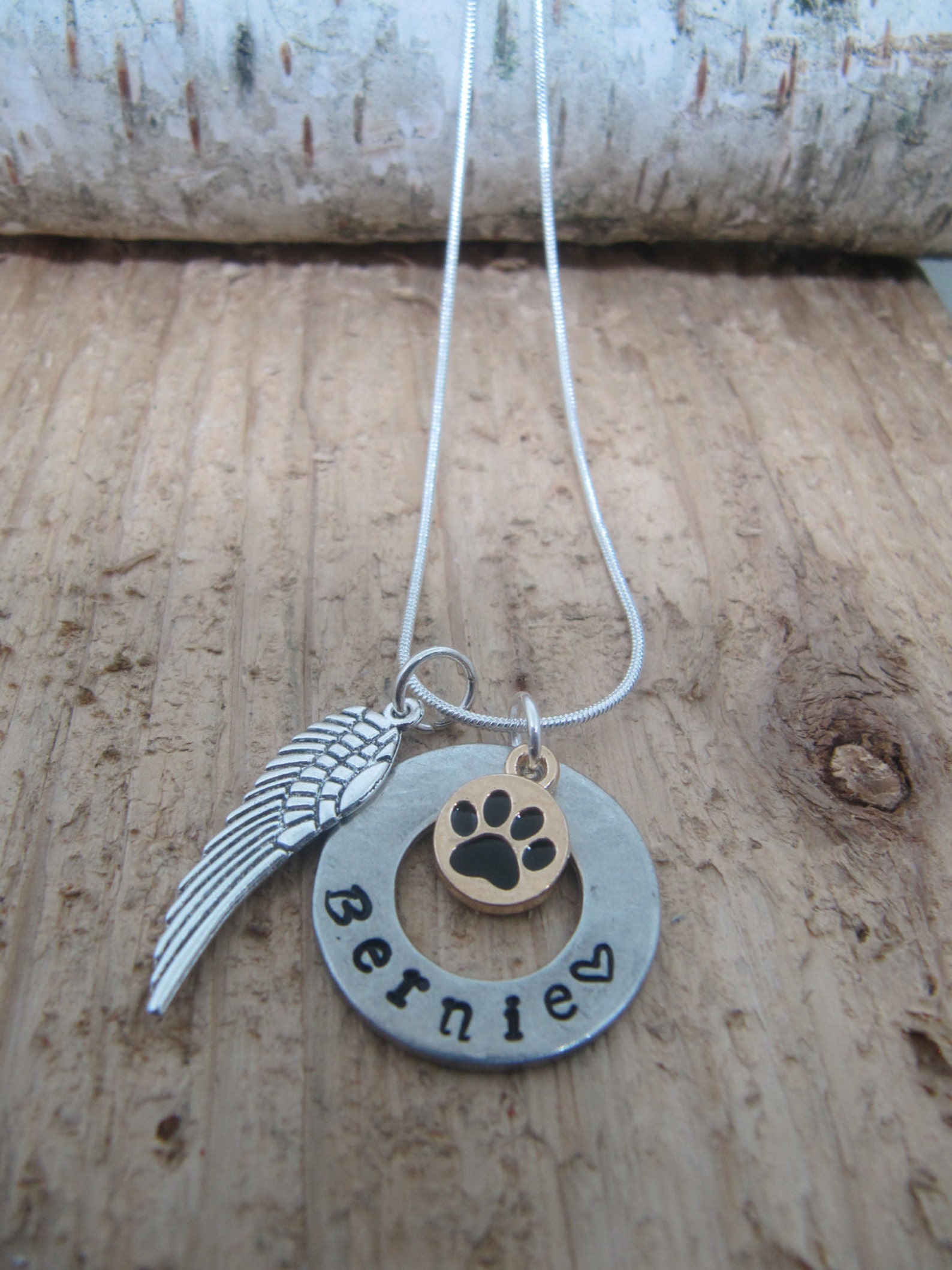Pet Memorial Necklaceloss of Pethand Stamped Etsy