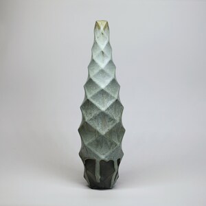 Gemusterte Keramik Vase | Wohnkultur | Zeitgenössische Keramik | Handgefertigte gemusterte Keramik | Moderne Vase | Indoor-Pflanzer | Strukturierte Keramik
