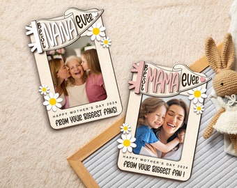 Mother’s Day Gift | Fridge Photo Magnet | Gift For Mom | Grandma Photo Magnet | Biggest Fan | Custom Photo Frame Magnet | Photo Frame Gift