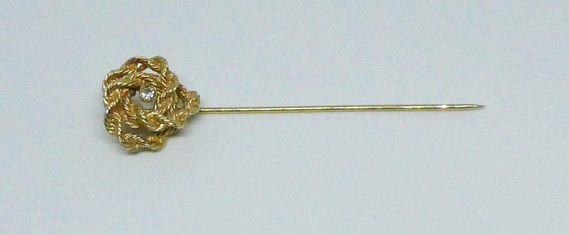 14K Gold and Diamond Lapel Pin Etsy