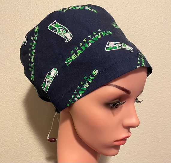 Women's Surgical Cap, Scrub Hat, Chemo Cap, NFL Seattle Seahawks