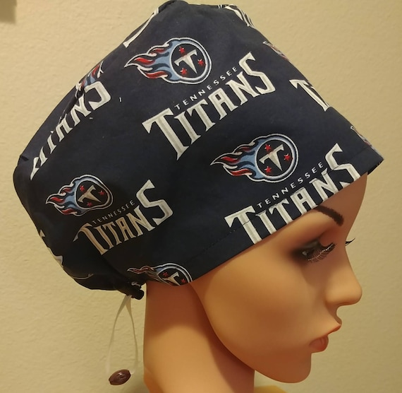 Women's Surgical Cap, Scrub Hat, Chemo Cap, NFL Tennessee Titans