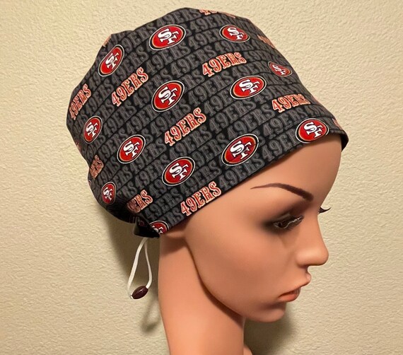 Women's Surgical Cap, Scrub Hat, Chemo Cap, NFL San Francisco 49ers