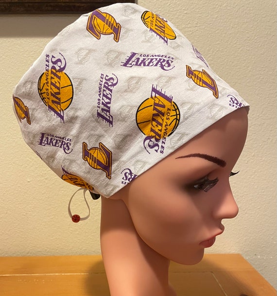 Women's Surgical Cap, Scrub Hat, Chemo Cap, Los Angeles Lakers