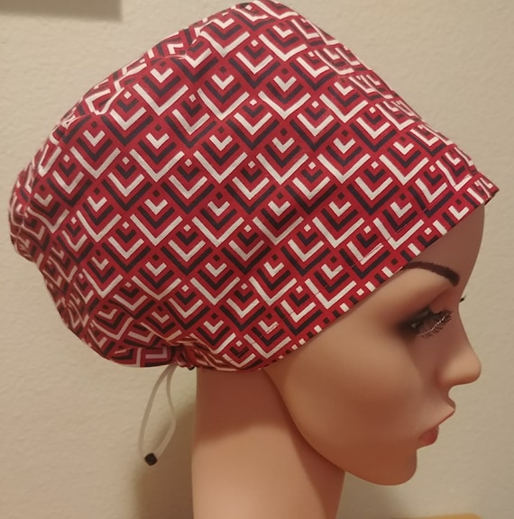 Women's Surgical Cap, Scrub Hat, Chemo Cap,  Geometric Shapes