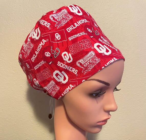 Women's Surgical Cap, Scrub Hat, Chemo Cap, Oklahoma University