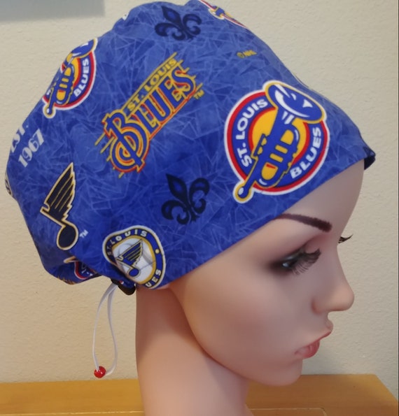 Women's Surgical Cap, Scrub Hat, Chemo Cap, NHL St. Louis Blues