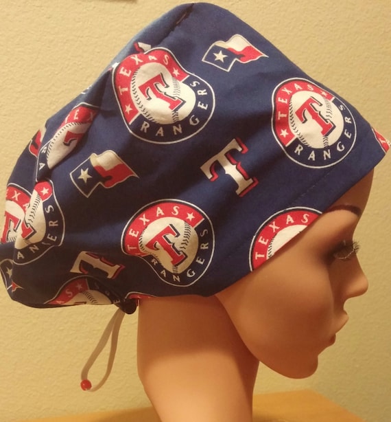 Women's Surgical Cap, Scrub Hat, Chemo Cap, MLB Texas Rangers