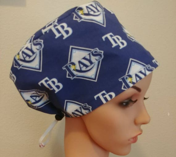 Women's Surgical Cap, Scrub Hat, Chemo Cap,  MLB Tampa Bay Rays