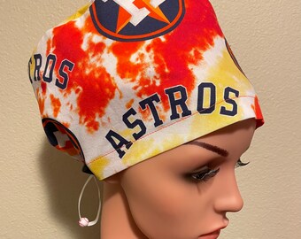 Women's Surgical Cap, Scrub Hat, Chemo Cap,  MLB Houston Astros