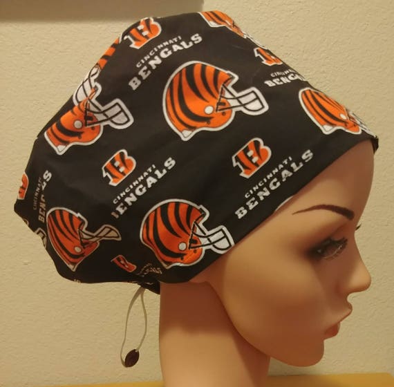 Women's Surgical Cap, Scrub Hat, Chemo Cap, NFL Cincinnati Bengals