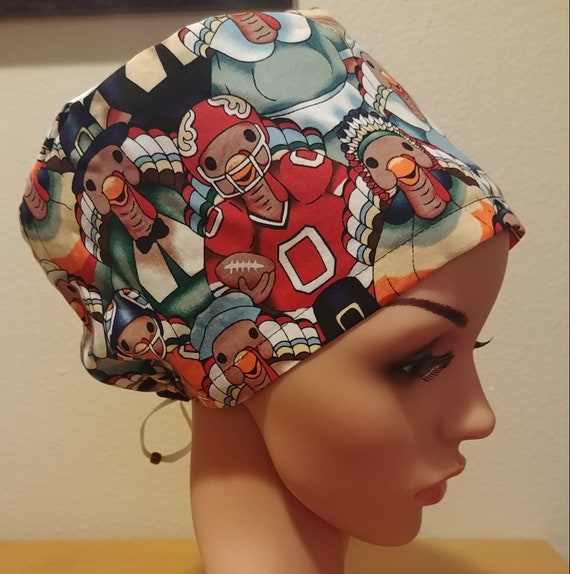 Women's Surgical Cap, Scrub Hat, Chemo Cap, Turkey Bowl