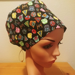 Women&#39;s Surgical Cap, Scrub Hat, Chemo Cap,   Star Wars Icons