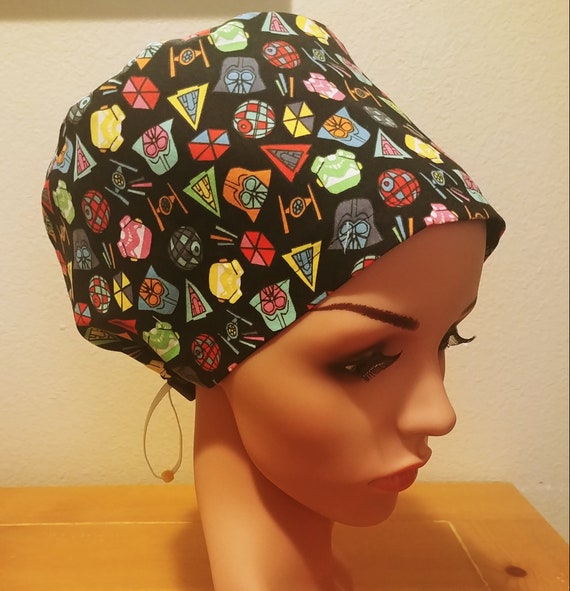 Women's Surgical Cap, Scrub Hat, Chemo Cap,   Star Wars Icons