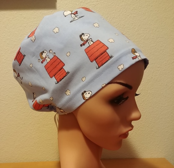 Women's Surgical Cap, Scrub Hat, Chemo Cap, The Red Barron