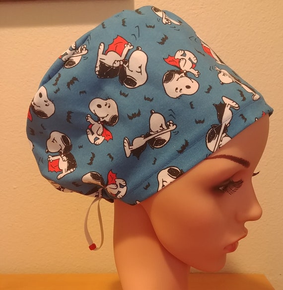 Women's Surgical Cap, Scrub Hat, Chemo Cap,  Count Snoopy