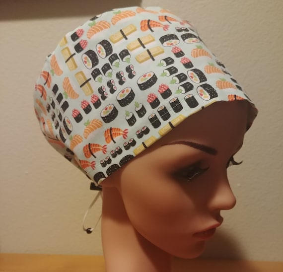 Women's Surgical Cap, Scrub Hat, Chemo Cap, California Roll