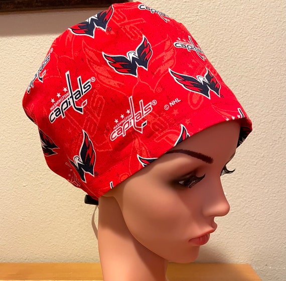 Women's Surgical Cap, Scrub Hat, Chemo Cap, Washington Capitals