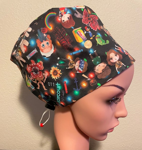 Women's Surgical Cap, Scrub Hat, Chemo Cap,  Stranger Things