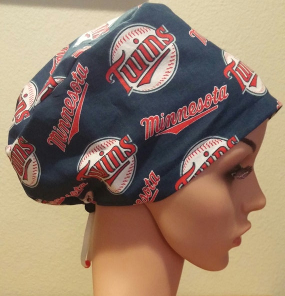 Women's Surgical Cap, Scrub Hat, Chemo Cap, Minnesota Twins