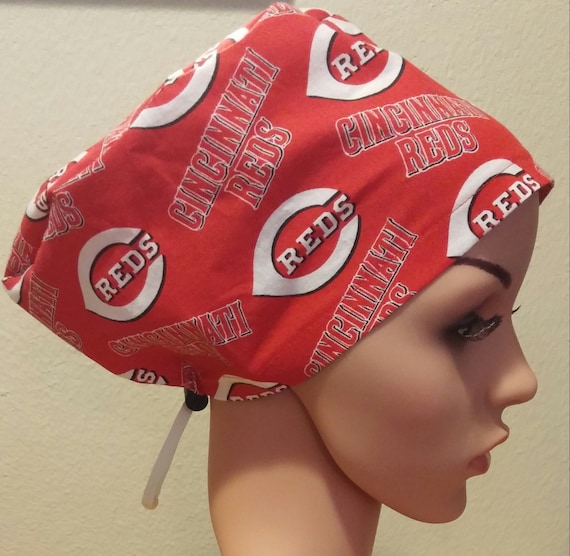 Women's Surgical Cap, Scrub Hat, Chemo Cap, Cincinnati Reds