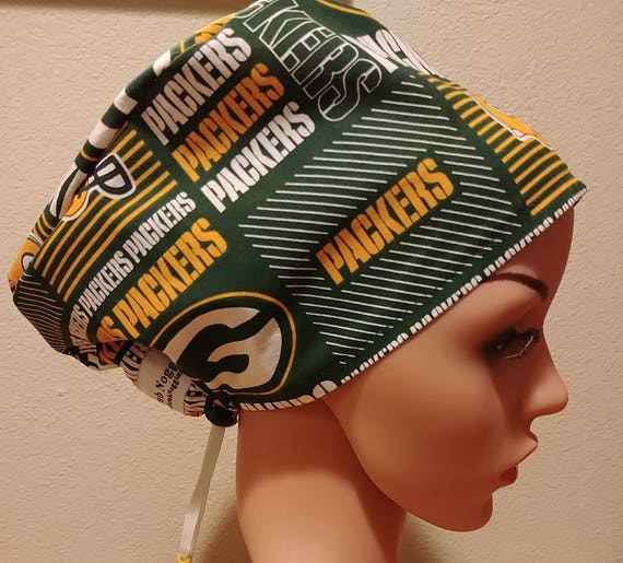 Women's Surgical Cap, Scrub Hat, Chemo Cap, NFL Green Bay Packers