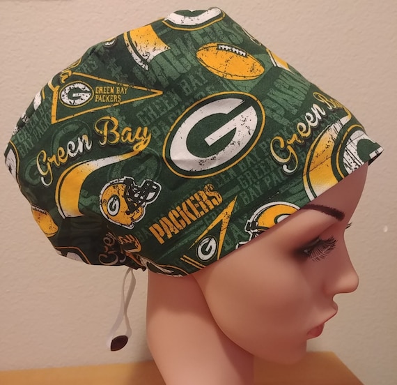 Women's Surgical Cap, Scrub Hat, Chemo Cap, NFL Green Bay Packers