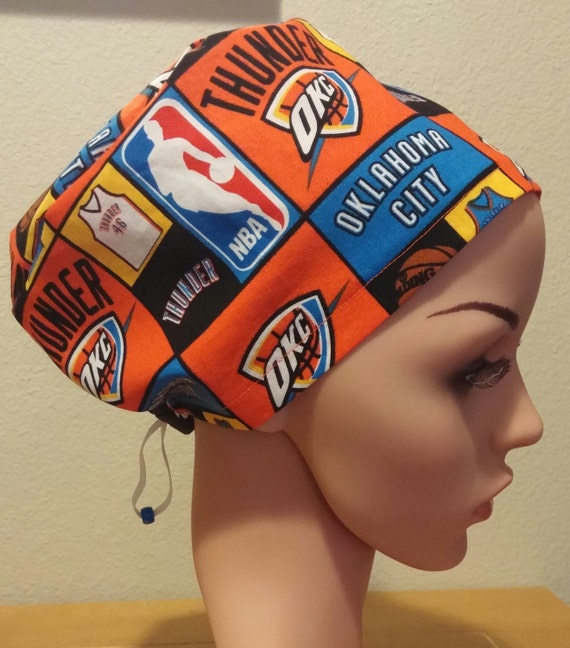 Women's Surgical Cap, Scrub Hat, Chemo Cap, Oklahoma City Thunder