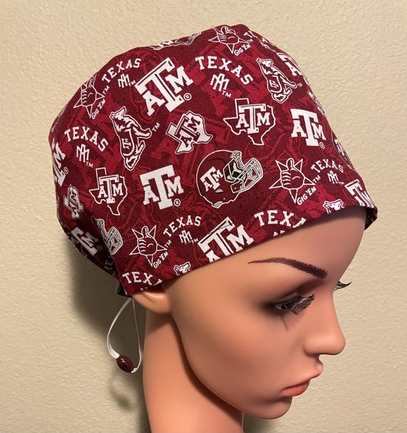 Women's Surgical Cap, Scrub Hat, Chemo Cap, Texas A&M