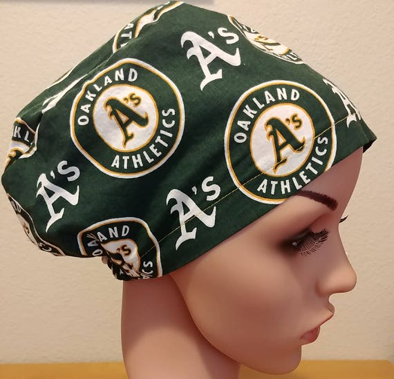 Women's Surgical Cap, Scrub Hat, Chemo Cap, Oakland A's