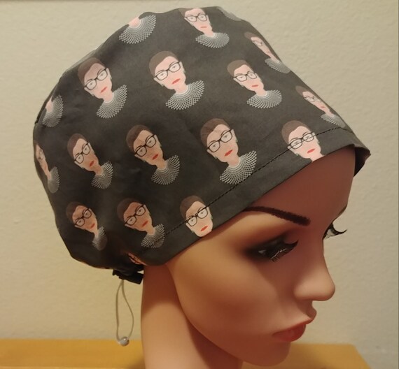 Women's Surgical Cap, Scrub Hat, Chemo Cap,  Notorious RBG