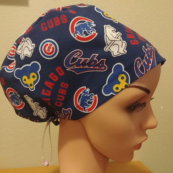 Women's Surgical Cap, Scrub Hat, Chemo Cap, MLB Retro Chicago Cubs