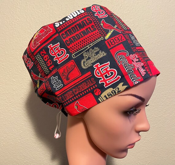 Women's Surgical Cap, Scrub Hat, Chemo Cap, St. Louis Cardinals