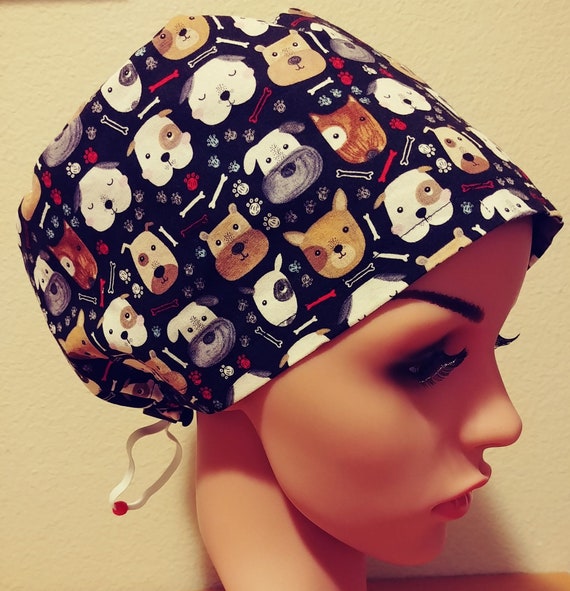 Women's Surgical Cap, Scrub Hat, Chemo Cap, Poochies