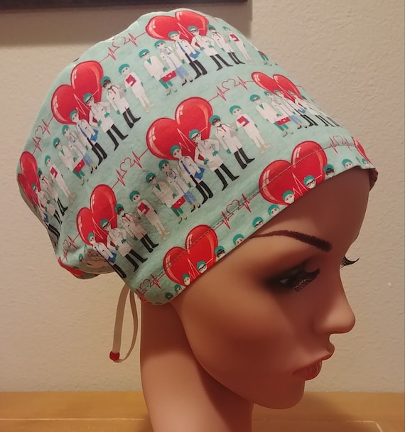 Women's Surgical Cap, Scrub Hat, Chemo Cap, Essential Workers
